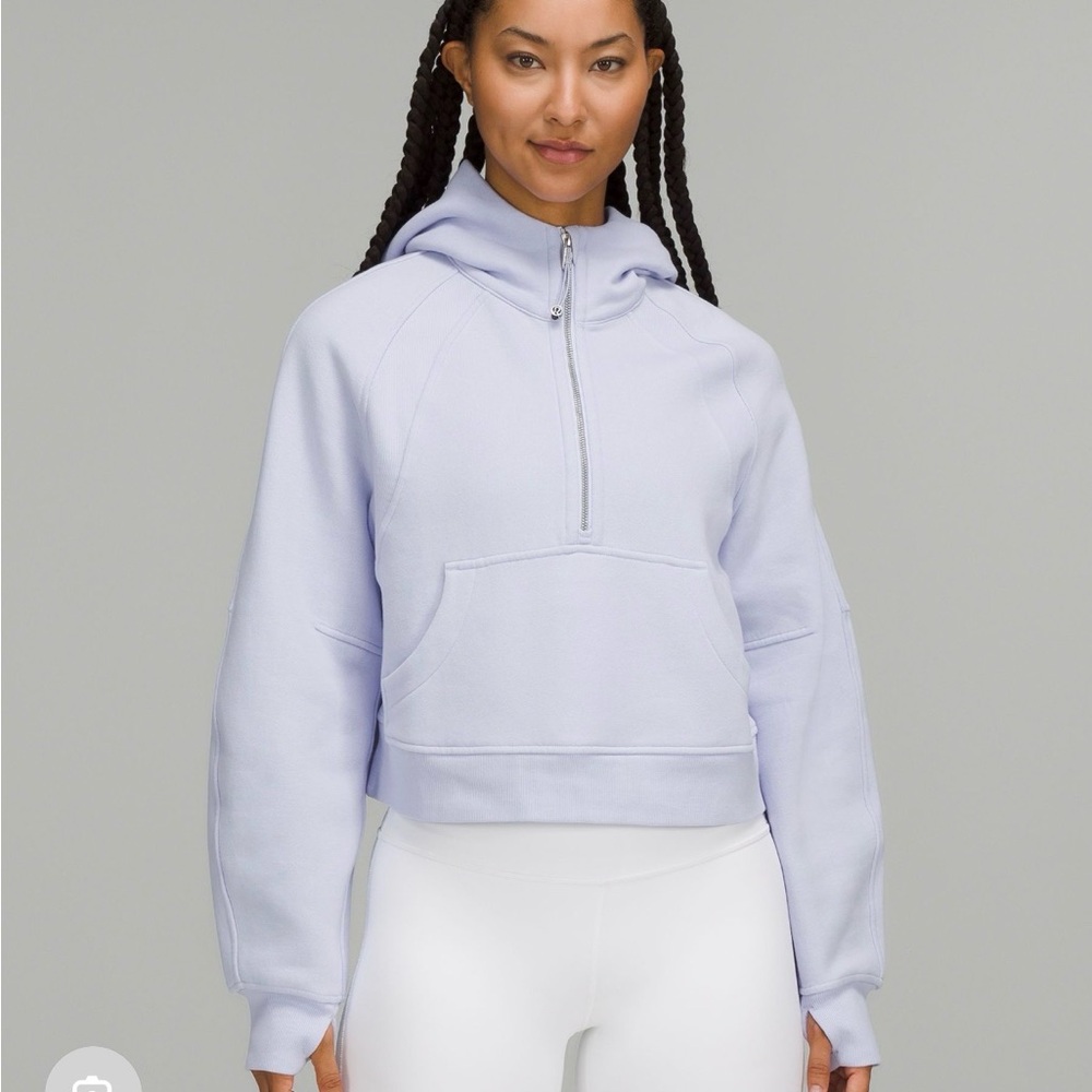 Lululemon Athletica Scuba Half Zip hoodie Pastel Blue